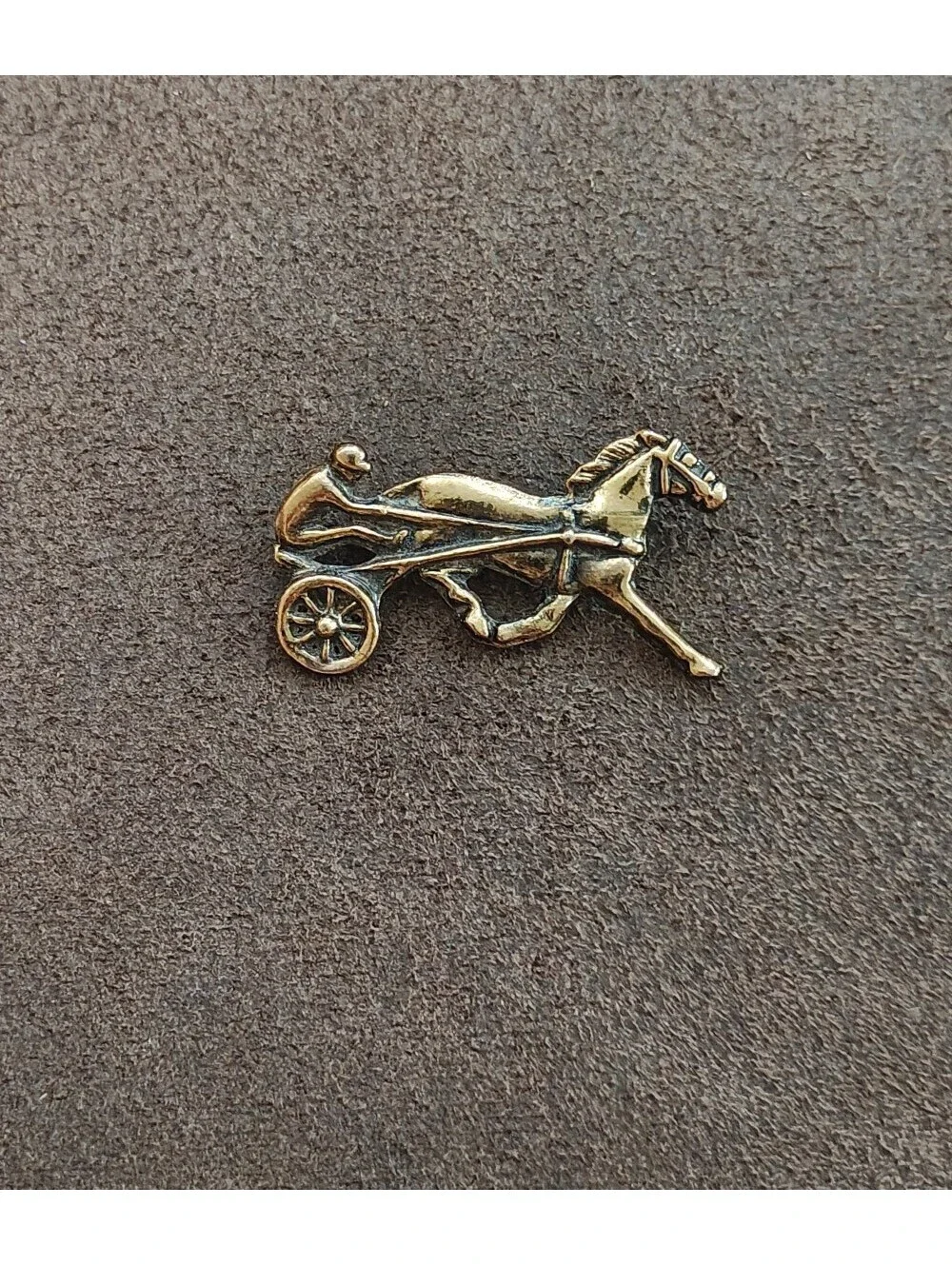 1950s/60s Brass Tone Horse & Rider Pin